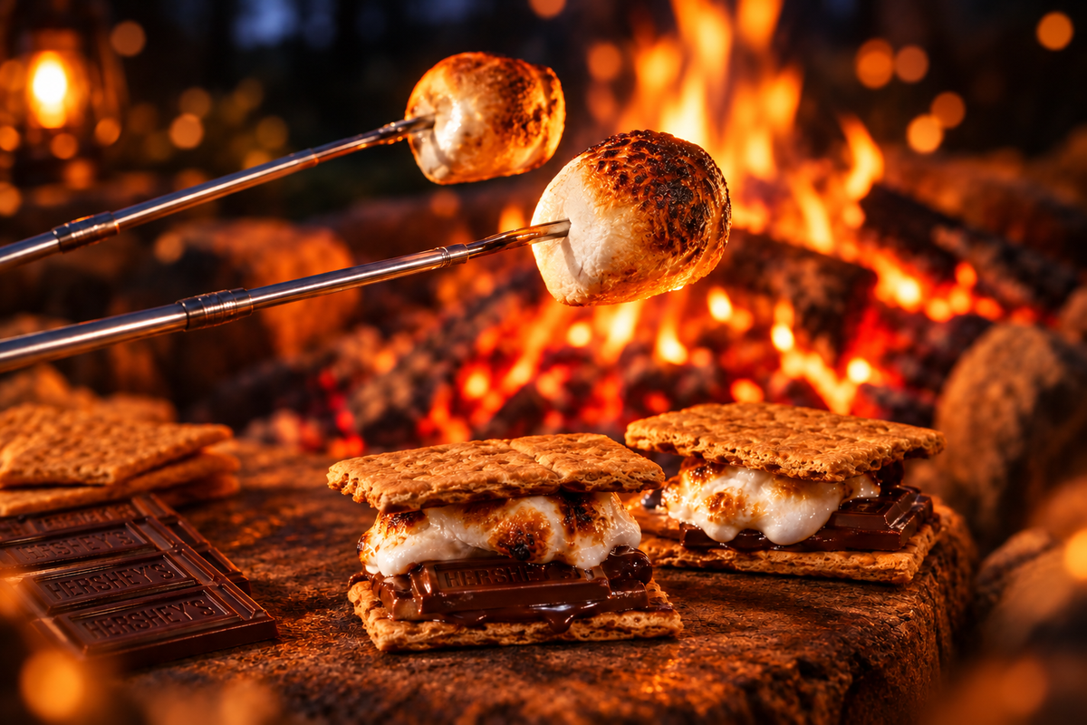 S'mores Campfire Roasting - Soft Edges
